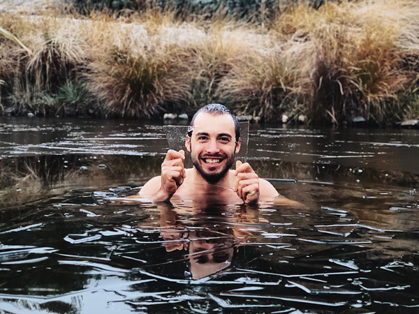 Stefan Lipp badet gerne kalt!